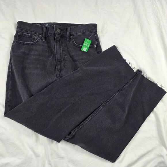 Gap Cheeky Straight Sky High Womens Size 28 Black Jeans Low Stretch Denim Pants - Picture 1 of 14